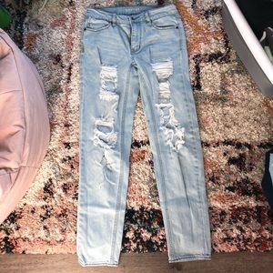 Ripped light wash jeans